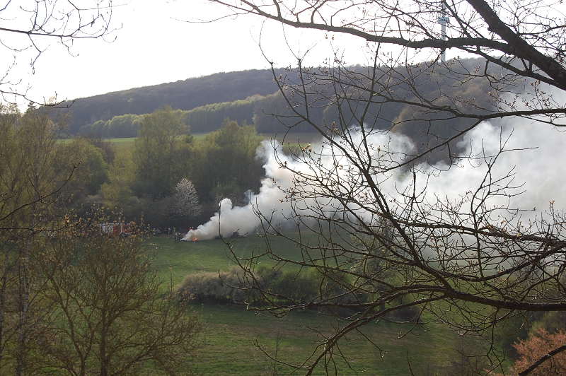 Das Feuer aus der Ferne (Foto: Polizei RLP)