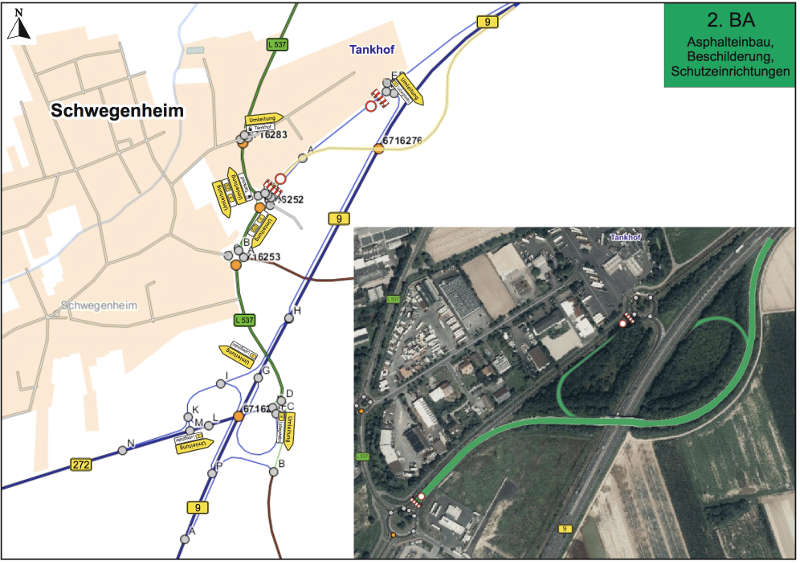 Ausbau der Anschlussstelle Schwegenheim, Bauphase 2 (Quelle: LBM Speyer)