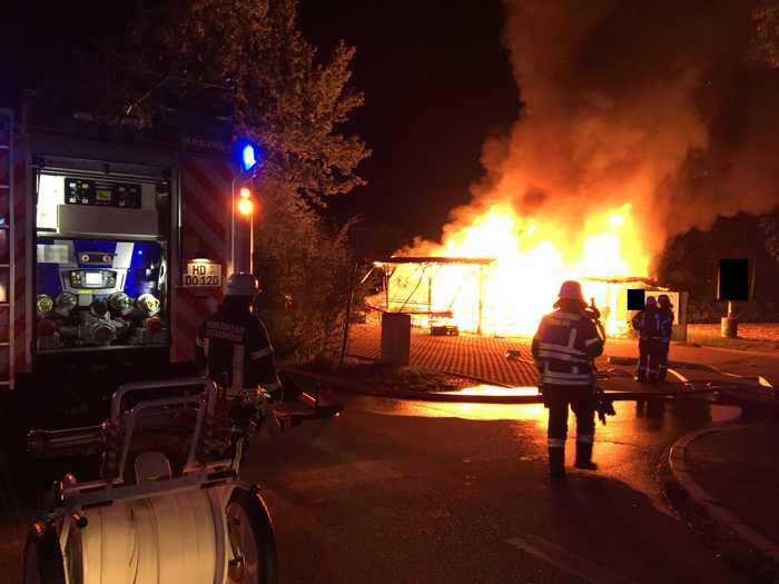 Feuerwehr Dossenheim am Einsatzort