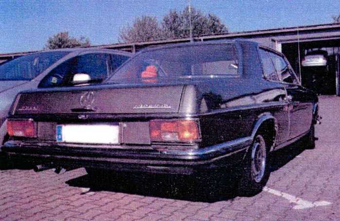 Heckansicht - Mercedes Benz, 250C Coupé