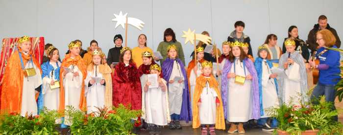 Die Sternsinger der Binger Innenstadt brachten ihren Segen ins Kulturzentrum. Foto: Stadt Bingen