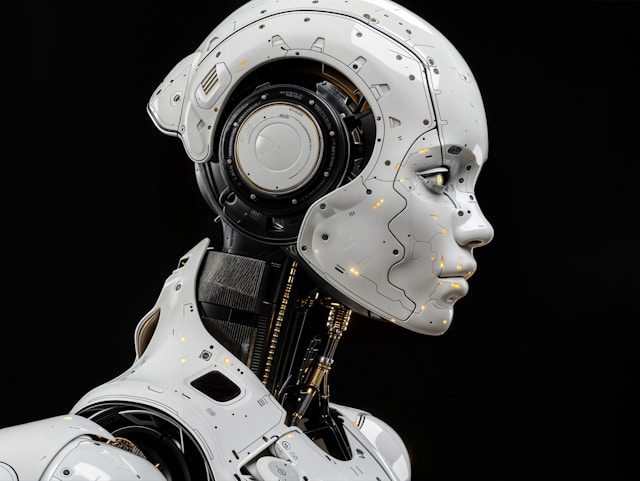 Humanoider Roboter im Profil