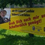 Fahrradbanner Dreh dich nach mir um!