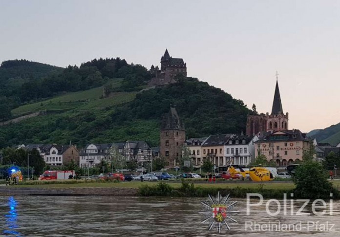 Ein Rettungshubschrauber war im Einsatz (Foto: Wasserschutzpolizeistation St. Goar)