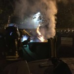 RNK Weinheim Feuerwehr EinsatzFw Müllcontainerbrand