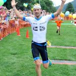 Patrick Lange als erstes im Ziel beim BASF Triathlon Cup Rhein Neckar 2016 in Heidelberg. (Foto: www.rhein-neckar-picture.de)