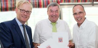 v.l.: Markus Frank, Dr. Rolf Müller und Peter Beuth (Foto: Landessportbund Hessen)