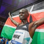 Mark Korir in der Festhalle (Foto: Mainova Frankfurt Marathon)