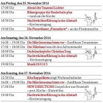 Programm am 1. Adventwochenende