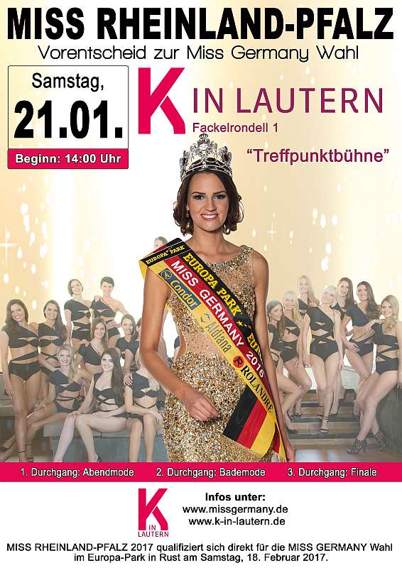 Plakat Miss Rheinland-Pfalz