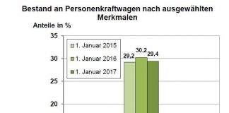 Bestand an Personenkraftwagen nach ausgewählten Merkmalen (Foto: KBA)