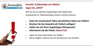 Bitte legen Sie diesen Merkzettel neben das Telefon