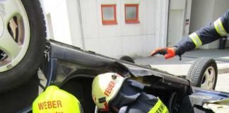 Rettungsübung der Feuerwehr Schwetzingen