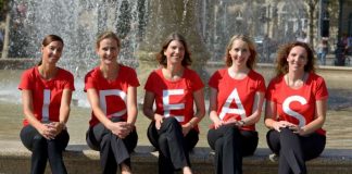 Das Frankfurt Convention Bureau Team: Jasmin Seibel, Kirsten Bialonski, Jutta Heinrich, Mareike Kitz und Sandra Pause (Foto: TCF/Holger Ullmann)