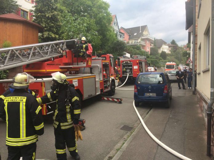 Küchenbrand in der Sommergasse im Ortsteil Lützelsachsen (Foto: Richard Meier)