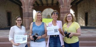 v.l.: Ann-Kathrin Riedel (EGL), Claudia Götz (VSG), Gabi Dewald (Stadt Lorsch, Mareike Müller (Wirtschaftsförderung Kreis Bergstraße) (Foto: EGL)