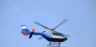 Polizeihubschrauber im Einsatz