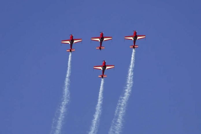 Am Wochenende sind die Royal Jordaniian Falcons wieder die Stars beim Sommerfest mit Flugschau (Foto: Wolfgang Block)