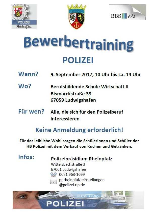 Berwerbertraining Polizei Ludwigshafen