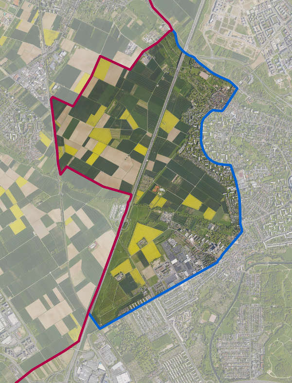 Untersuchungsbereich für den geplanten neuen Stadtteil im Nordwesten der Stadt (Quelle: Planungsdezernat Stadt Frankfurt)