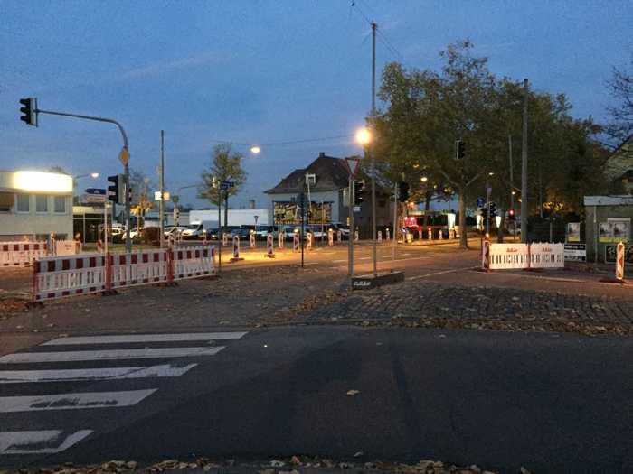 Ludwigshafen Sperrung Wollstrasse Baustelle überrascht