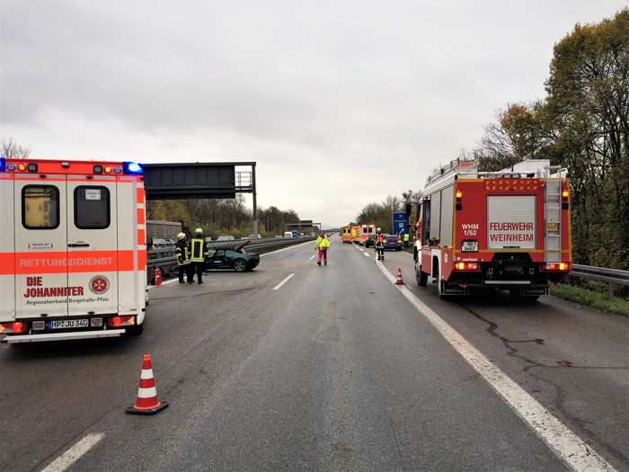 Weinheim: PKW-Unfall Auf A5 Mit Zwei Fahrzeugen | Metropolnews.info