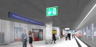 Verkehrsstation Frankfurt am Main Flughafen Regionalbahnhof wird für fast 10 Millionen Euro modernisiert und behindertengerecht ausgebaut (Foto: Deutsche Bahn AG / Dietz Joppien Architekten AG)