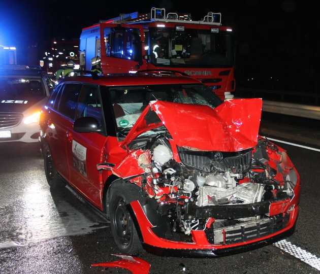 Unfallfahrzeug auf der A 650