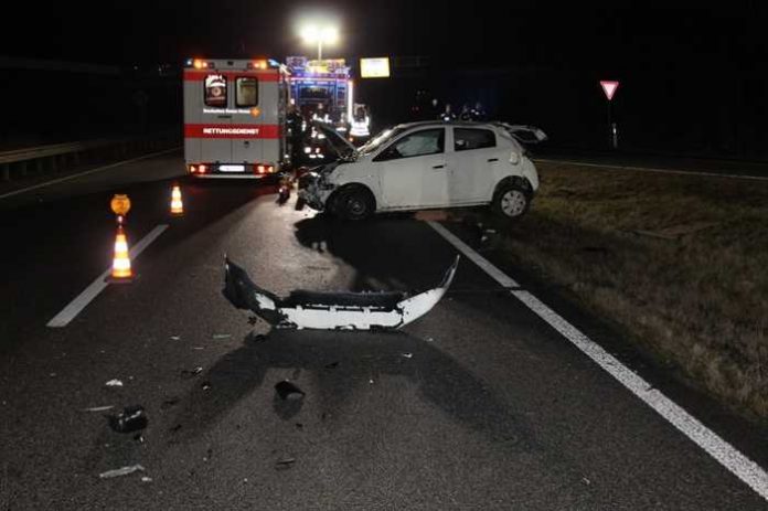 Unfallstelle auf der B44 - Der Fahrer war alkoholisiert