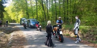 Motorradkontrolle auf der B255 zwischen Gladenbach und Bischoffen