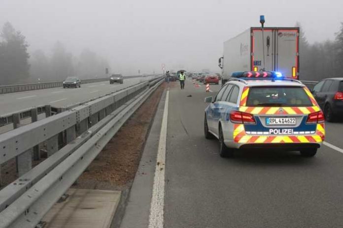 Unfallstelle Kreuz Landstuhl