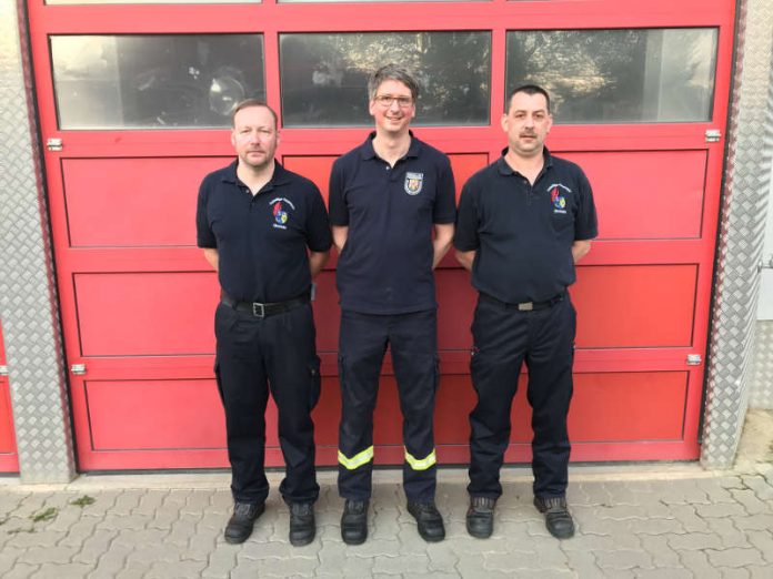 v.l.: Frank Ackermann (Wehrführer), Christopher Diehl (Wehrleiter), Heiko Theis (Stellv. Wehrführer) (Foto: Feuerwehr Gronau)