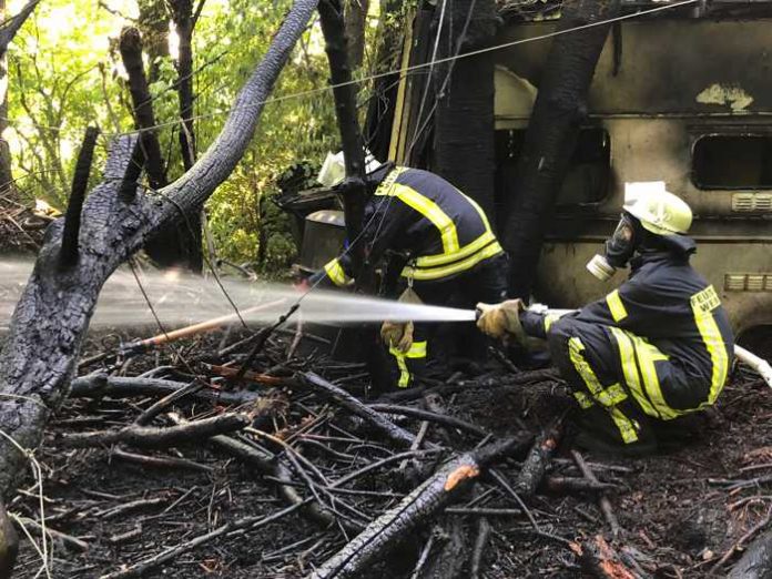 Brandeinsatz der Weinheimer Feuerwehr