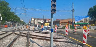 Die Haltestelle Tullastraße am 8. Juni 2018 (Foto: VBK)