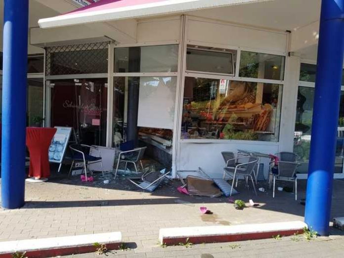 Unfallbeschädigte Bäckerei