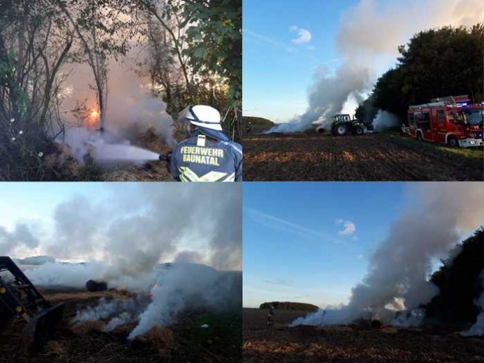 Die Collage zeigt Fotos vom Brandort