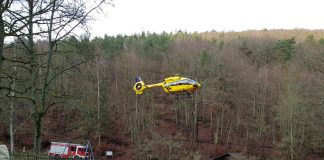 Im Einsatz war auch Christoph 66 (Foto: Feuerwehr Neustadt)