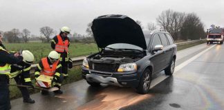 Der betroffene PKW (Foto: Feuerwehr Neustadt)