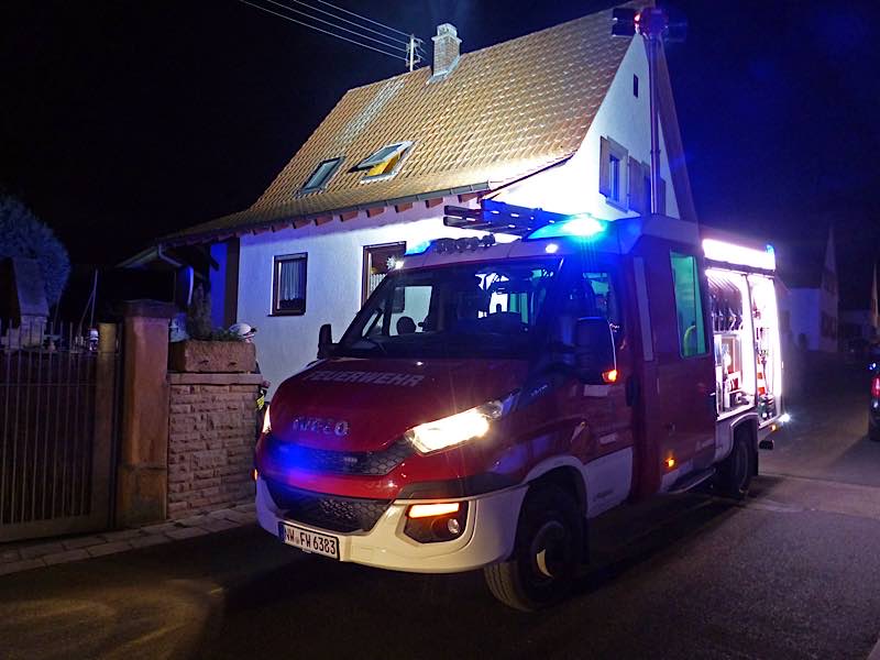 Feuerwehreinsatz im Hirschhornring (Foto: Feuerwehr Neustadt)