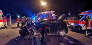 Die Unfallstelle auf der B271 (Foto: Polizei RLP)