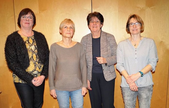 Von links: Sylvia Wurmehl, Annette Maier, Elke Rottmüller, Simone Vogel. (Foto: Sportbund Pfalz)