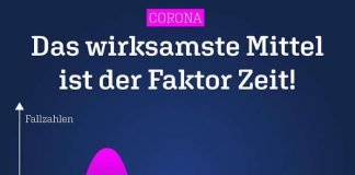 Die Grafik der Bundesregierung zeigt, dass es unumgänglich ist, die Verbreitung des Corona-Virus zu verlangsamen. (Quelle: Bundesregierung)