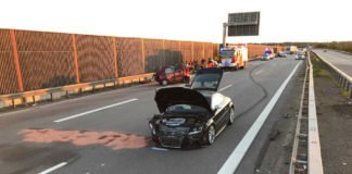 Verkehrsunfallstelle BAB 6, AS MA-Sandhofen (Foto: Polizei RLP)