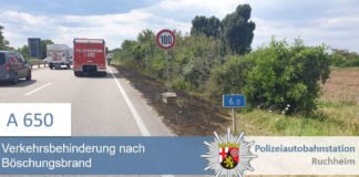 Böschungsbrand (Foto: Polizei RLP)