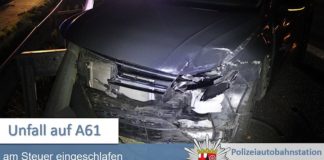 Unfall auf der A 61 (Foto: Polizei RLP)