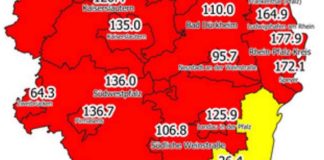 Inzidenzzahlen vom 07.01.2021 (Quelle: Landesuntersuchungsamt RLP)