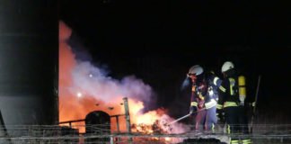 Brand einer Hütte (Foto: Feuerwehr Neustadt)