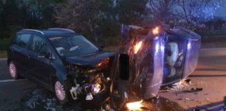 Verkehrsunfall zwischen der Bruchkreuzung Bad Dürkheim und der Auffahrt zur BAB 650 (Foto: Polizei RLP)