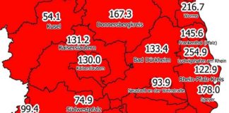 7-Tage-Inzidenz am 20.04.2021 (Quelle: MdI)