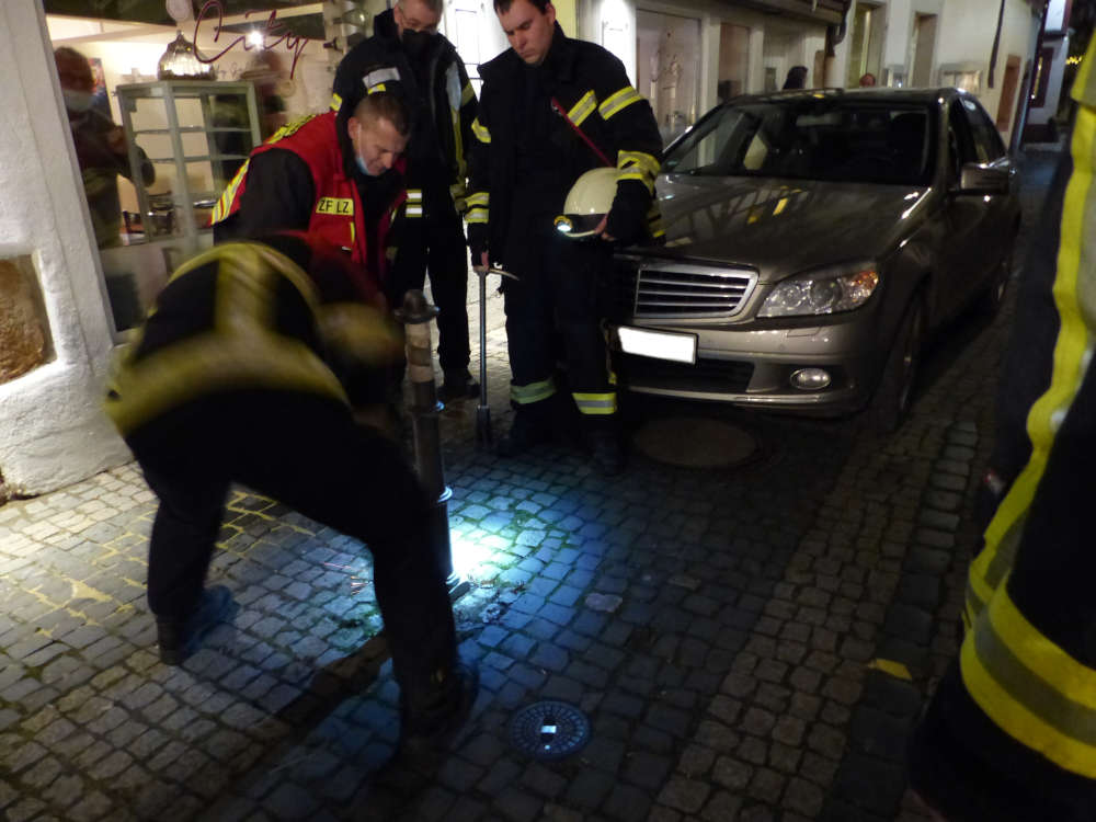 Einsatz in der Metzgergasse (Foto: Feuerwehr Neustadt)